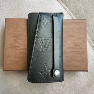 Louis Vuitton Monogram Matte Clochette Key Holder – Charcoal Grey Authentic